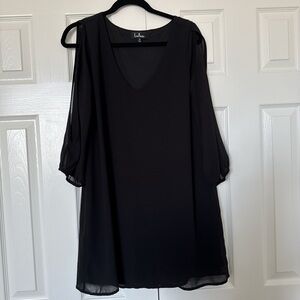 Lulu's Classic Black Long Sleeve Dress